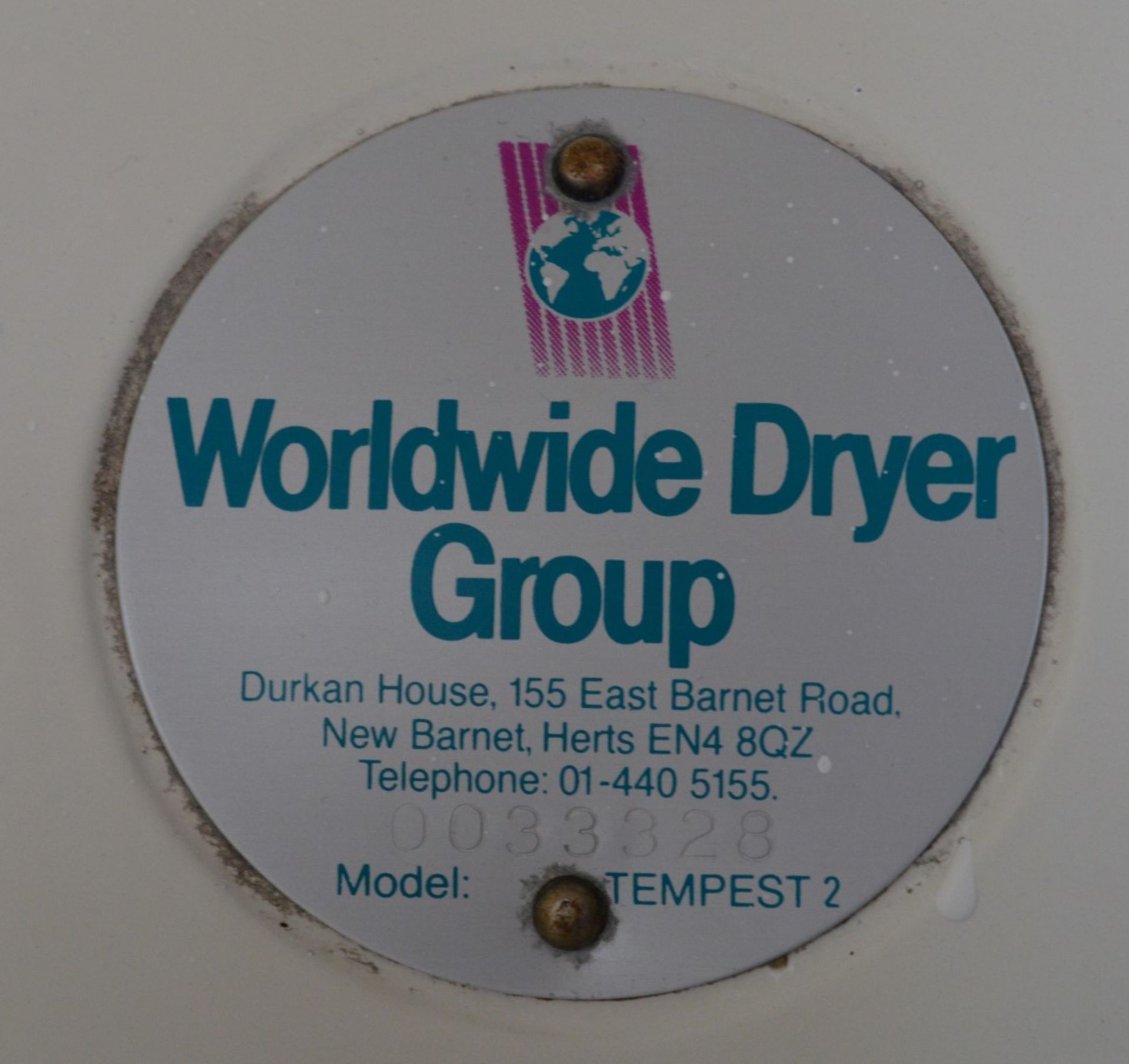 1 x Vintage Worldwide Dryer Group Electric Hand Dryer - Model Tempest 2 - 30 x 25 cms - Ref 376 2F - - Image 3 of 3