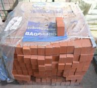 1 x Pallet Lot of Approx 360 x Red Engineering Building Bricks - Unused - Size: 21.5x10x6.5 cms -