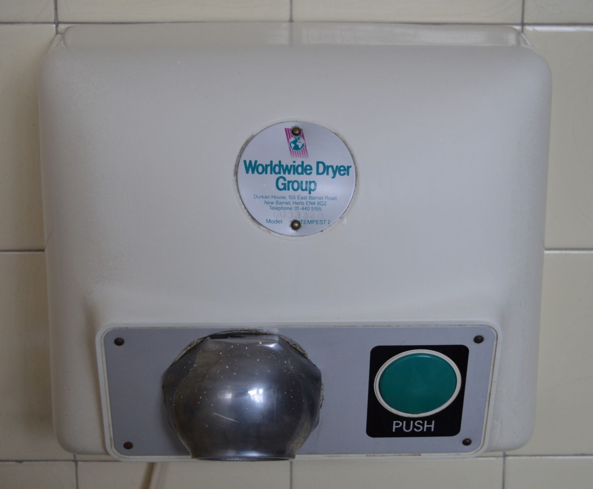 1 x Vintage Worldwide Dryer Group Electric Hand Dryer - Model Tempest 2 - 30 x 25 cms - Ref 376 2F - - Image 2 of 3