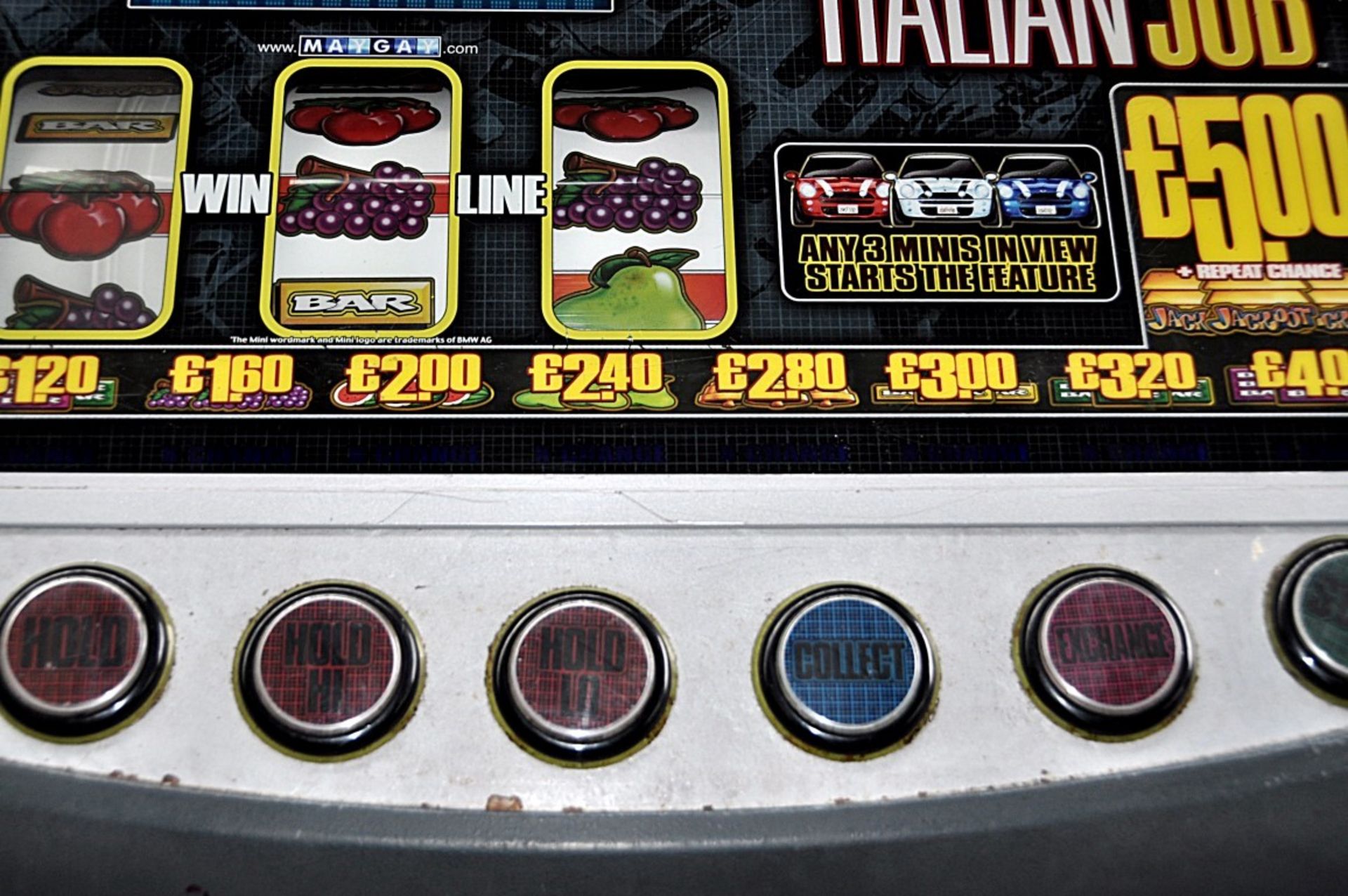 1 x "THE ITALIAN JOB" Arcade Fruit Machine - RARE - Officially Licensed Product - Manufacturer: - Image 5 of 8