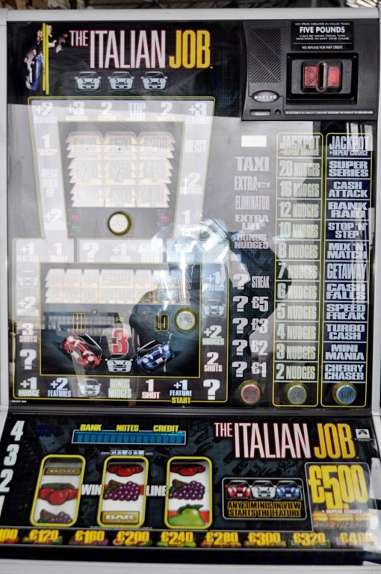 1 x "THE ITALIAN JOB" Arcade Fruit Machine - RARE - Officially Licensed Product - Manufacturer: - Image 4 of 8