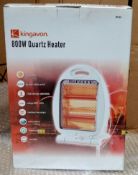 2 x Kingavon 800w Quartz Heaters - Don’t Be Cold This Winter - Instant Heat, Tip Over Safety Switch,