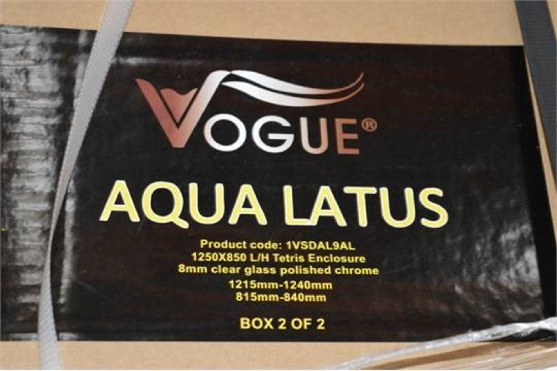 1 x Vogue Tetris Aqua Lotus Left Hand Shower Enclosure With Slimstone Stone Resin Low Profile Shower - Image 9 of 11