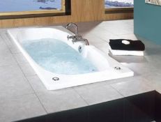 1 x Vogue Bathrooms Havari Double Ended Inset Bath Tub - Size: 1800 x 800mm - For The Ultimate