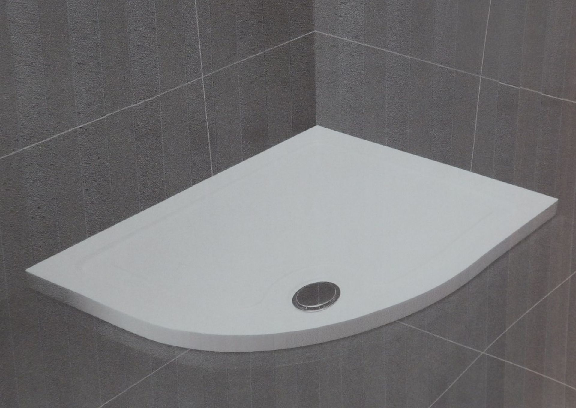 1 x Slimstone Low Profile 800mm Hand Quad Shower Tray - Vogue Bathroom - Brand New Sealed Stock - - Image 2 of 2