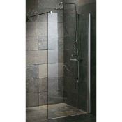 1 x Aqua Latus 900 Shower Wall Clear Chrome RRP £349.00 - Polished chrome profile finish - CL044 -