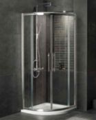 1 x Vogue Aqua Latus 900mm Quadrant Shower Enclosure 8mm Clear Chrome RRP £629.00 - Polished