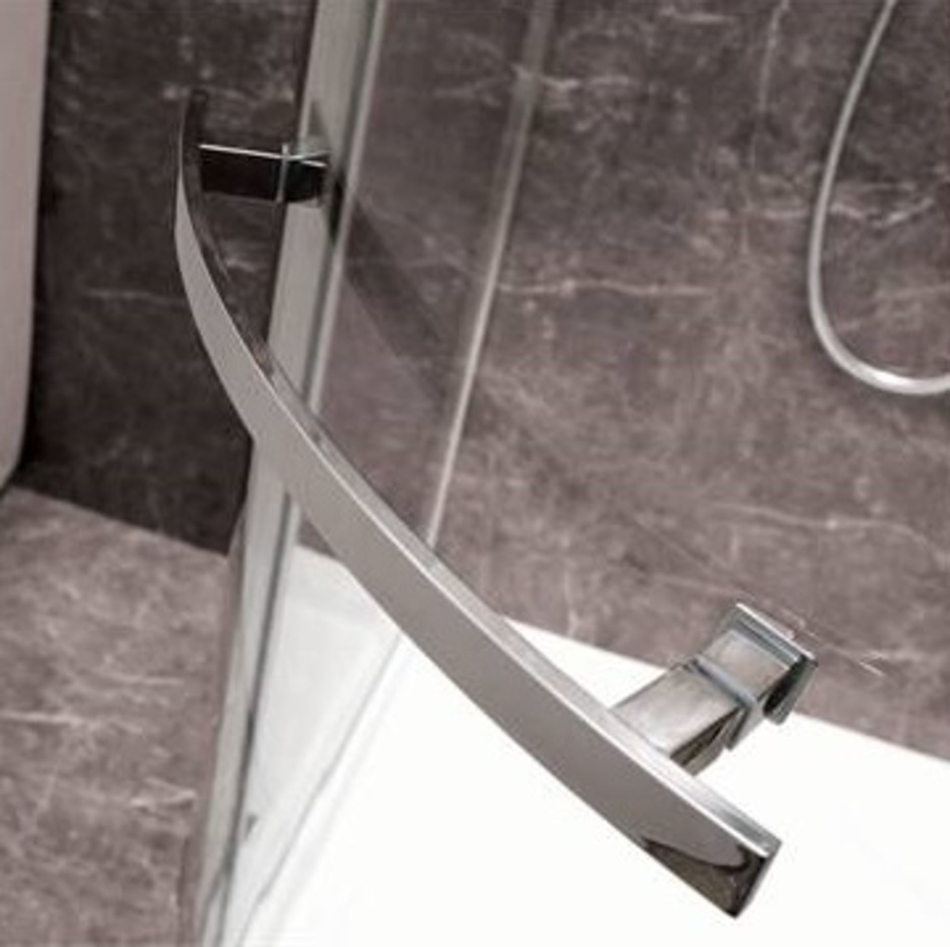 1 x Vogue Tetris Aqua Lotus Left Hand Shower Enclosure With Slimstone Stone Resin Low Profile Shower - Image 6 of 11