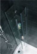 1 x Vogue Bathroom Aqua Latus Unit Cubicle Glass Shower Cabinet - 4 Storage Shelves, Corner Fixing