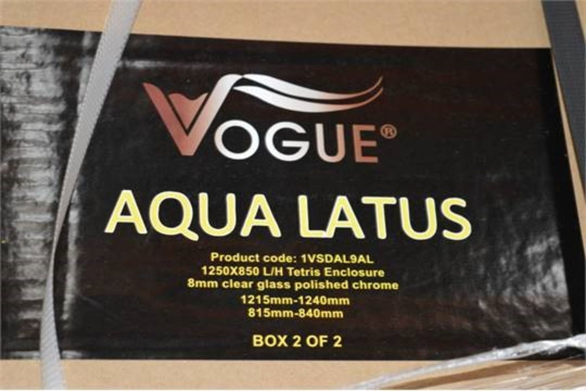 1 x Vogue Tetris Aqua Lotus Left Hand Shower Enclosure With Slimstone Stone Resin Low Profile Shower - Image 8 of 11