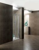 1 x Vogue Bathrooms Sulis 800 Hinged Shower Door - Polished Chrome Finish - 6mm Clear Glass -
