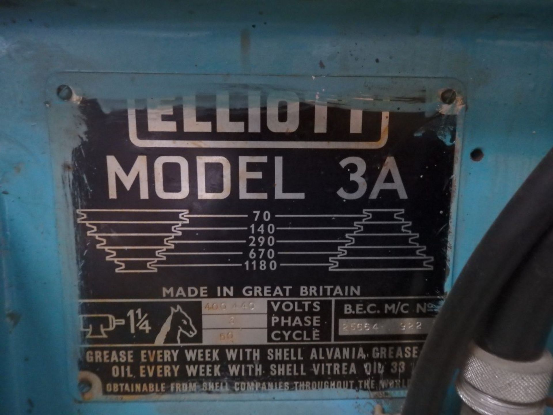 1 x Elliott Model 3A 20" Variable Speed, Forward/Reverse Drill Press - Ref WPM109 - CL057 - - Image 10 of 10