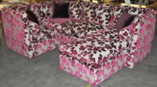 1 x Verona Largo L Shaped Corner Sofa with Footstool – Design by Wade Upholstery - Beautifully