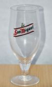 23 x Official San Miguel 10oz Chalice Toughened Half Pint Glasses – CE stamped – Unsued & Boxed