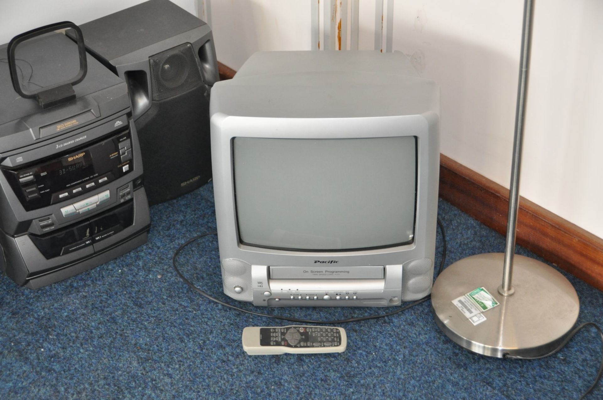 Assorted Collection of Items Consisting of Vintage Coat Stand, Upright Fan, Stereo System, TV/ - Image 10 of 11