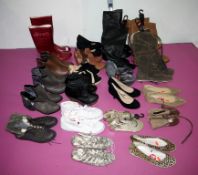 22 x Pairs Of Assorted Women's & Girls Shoes & Boots – Box449 - Various Colours & Designs – Sizes