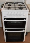 1 x Beko Gas Cooker - Four Burner Hob, Automatic Ignition, 41 Litre Gas Stove and 16 Litre Top