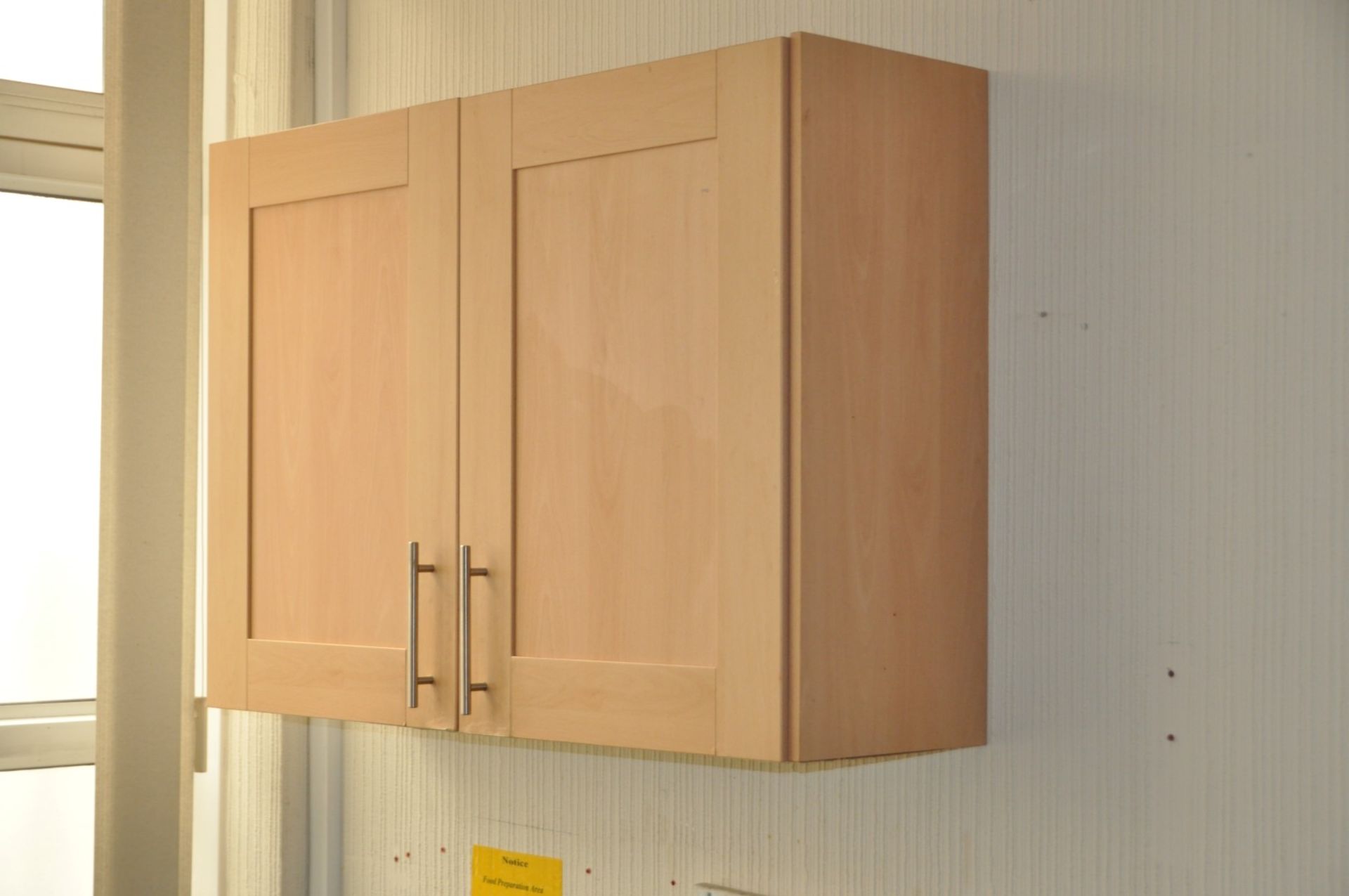 1 x Selection of Fitted Kitchen Units With Beech Shaker Style Doors and Worktop - Ideal For - Image 3 of 7