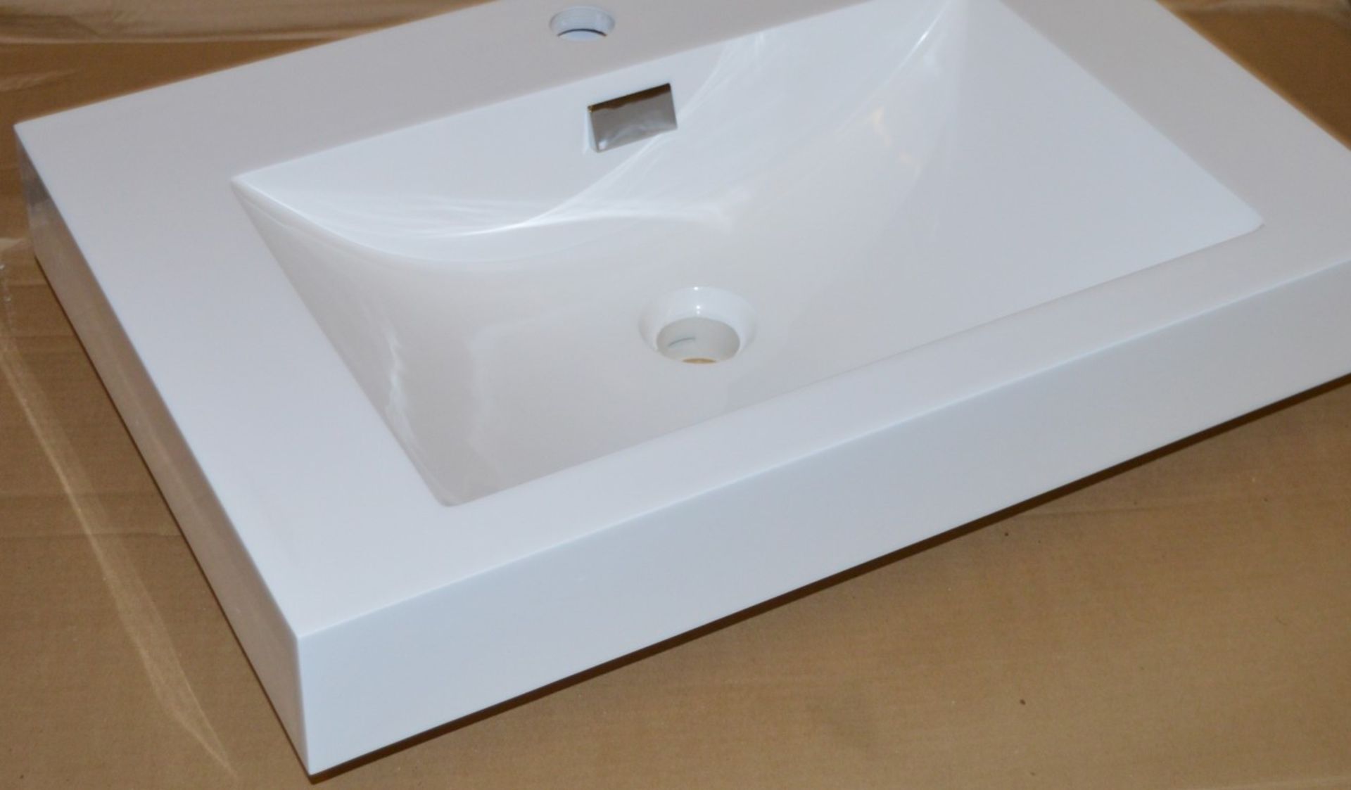 10 x Vogue Bathrooms JUNO Single Tap Hole Inset Sink Basins - 600mm Width - Product Code 1VFJU60 - - Image 2 of 7