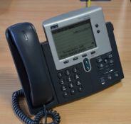 1 x Cisco 7940 Unified VoIP Business IP Phone Handset - From Working Office Environment - Ref