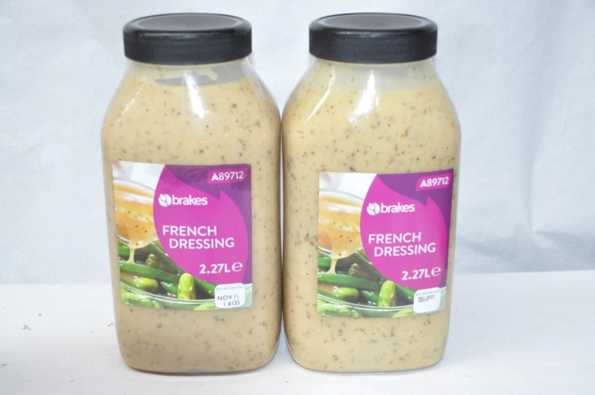 2 x Catering Tubs of "Brakes" French Dressing - 2.27 Litres Each - Best Before Nov 2015 - Unused