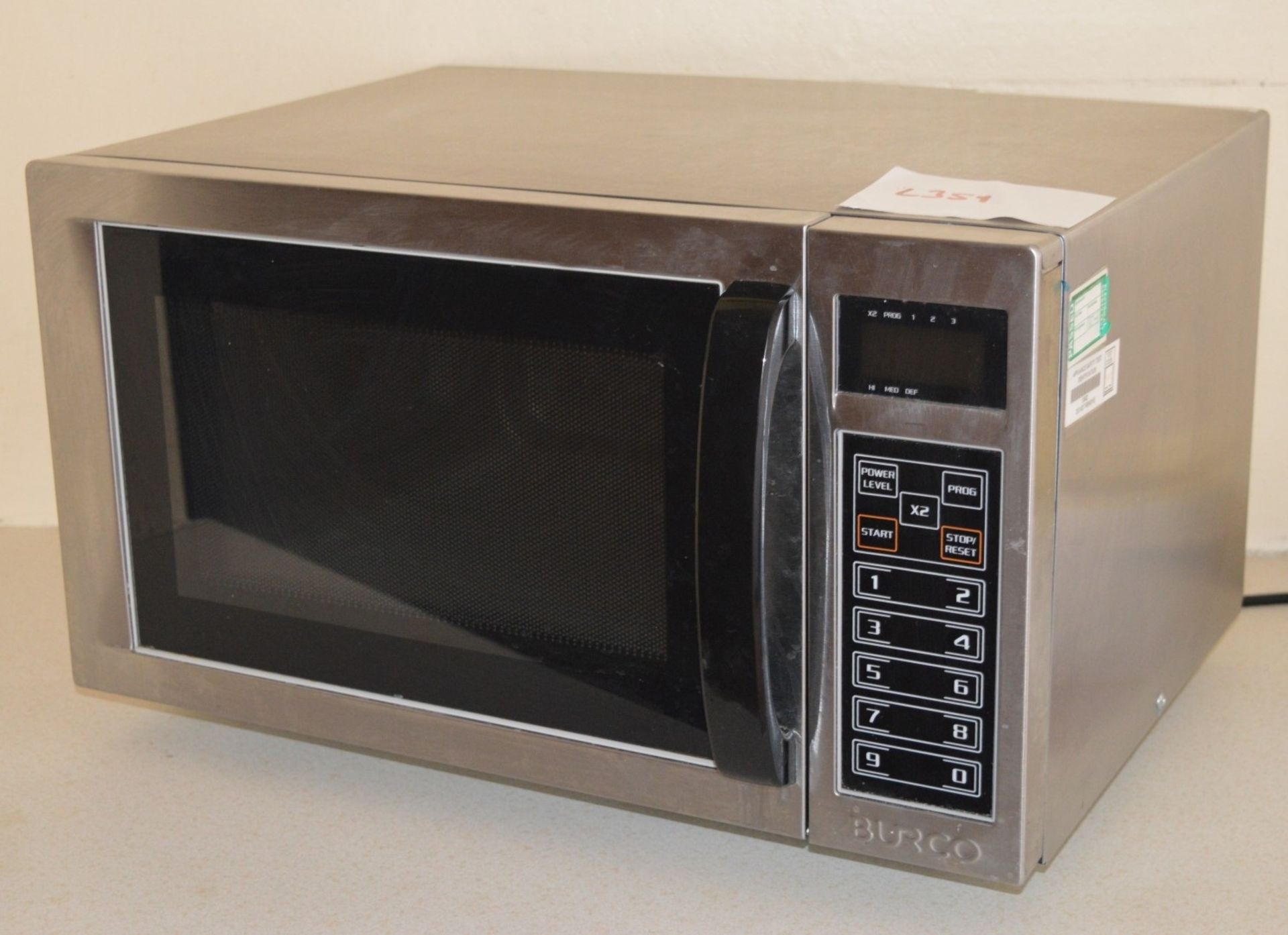 1 x Burco 1000W Commercial Microwave - Model CTMW01 - 25 Litre Capacity - Stainless Steel Finish - 3
