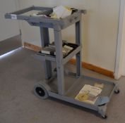 1 x Contico Struct-O-Cart Mobile Cleaning Trolley in Grey - Features Swivel Castors on the front,