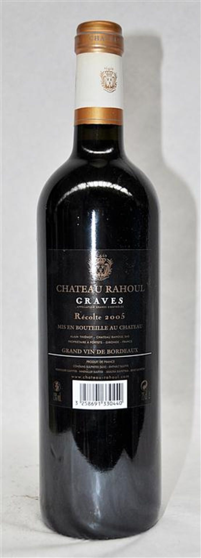 1 x Chateau Rahoul Graves Recolte Red Wine - French Wine - Year 2005 - Bottle Size 75cl - Volume 13% - Image 2 of 3