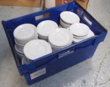 Approx 150 x Item Of Assorted White Crockery - Includes Dishes Of Varying Size (Mostly Tea Plates) -