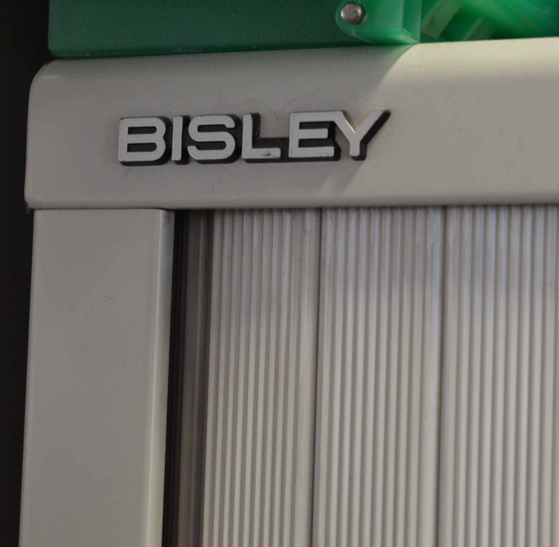 1 x Bisley Office Storage Cabinet With Tambour Sliding Doors - Does NOT Include Key - H165 x W100 - Image 2 of 3