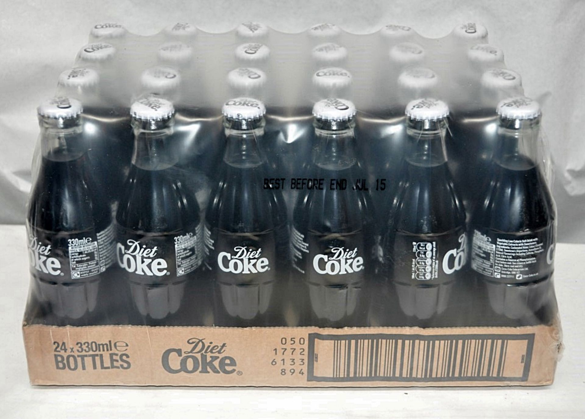 24 x Bottles of 330ml DIET Coca Cola - Full Case of Coke - Best Before Date July 2015 - Unused Stock