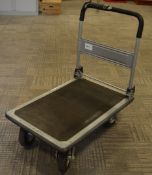 1 x Folding Flatbed Trolley - Large 60x90 cm Flat Bed With Folding Handle and Heavy Duty 8 Inch