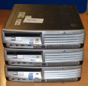 3 x HP Small Form Factor Desktop Computers - Intel Pentium 4 2.8ghz - 1.5gb Ram - HARD DISK DRIVES