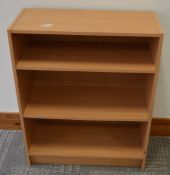 1 x Small Beech Bookshelf - H85 x W68 x D29cm - Ref 007 - CL106 - Location: Manchester M1