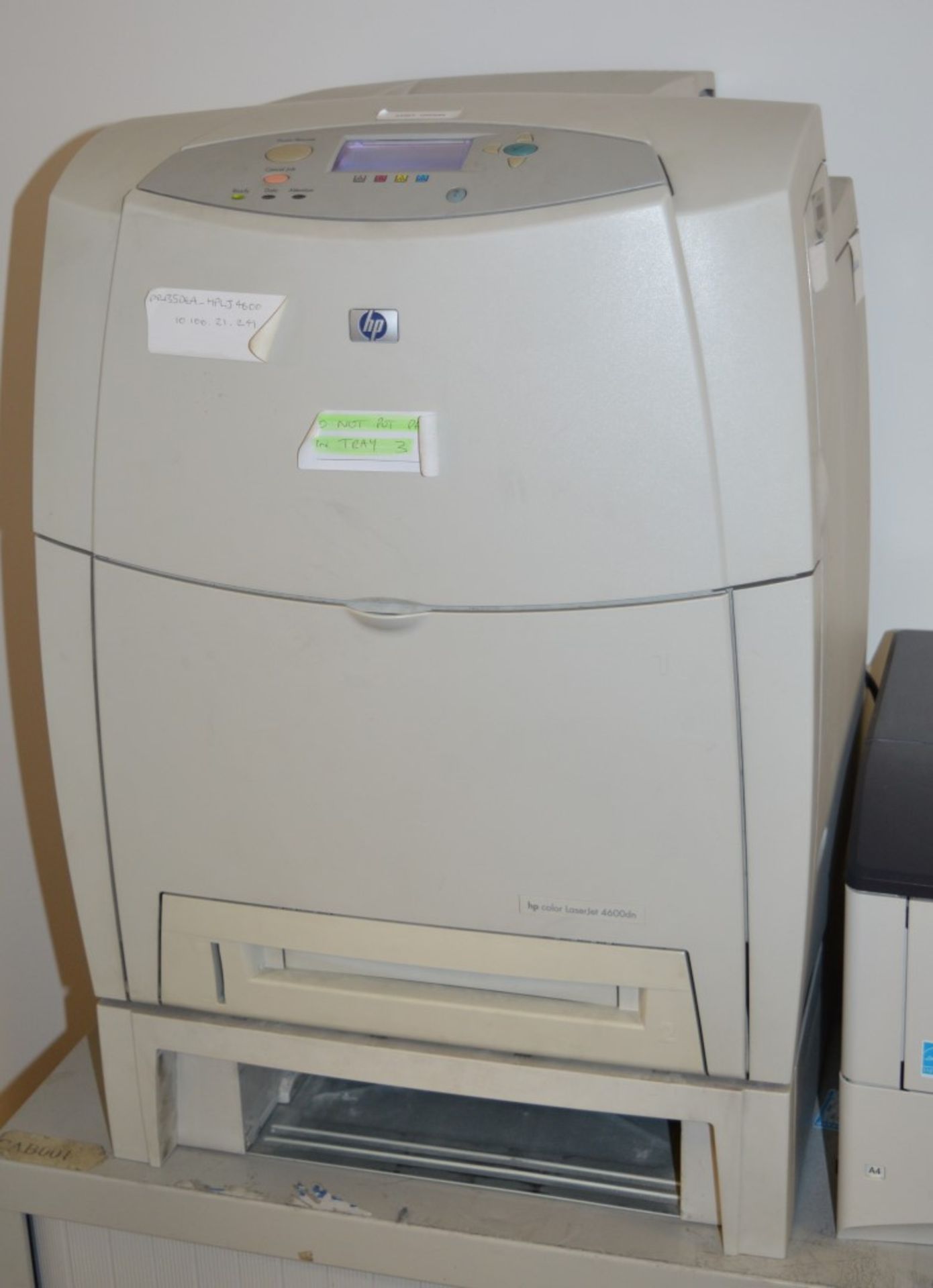 1 x HP Workgroup Colour Laserjet Printer - Model 4600dn - From Working Office Environment - - Image 2 of 4