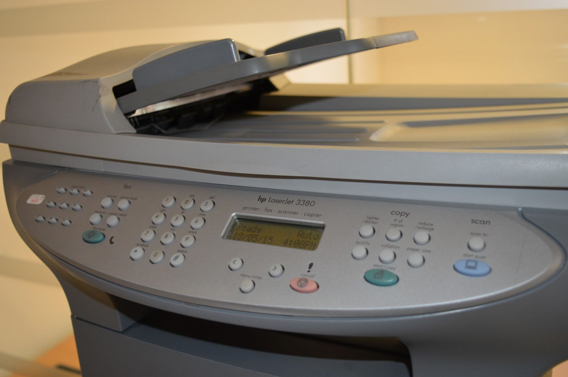 1 x HP Laserjet All in One Laser Printer - Model 3380 - Print, Scan and Fax - From Working Office - Image 3 of 4