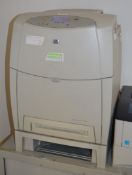 1 x HP Workgroup Colour Laserjet Printer - Model 4600dn - From Working Office Environment -