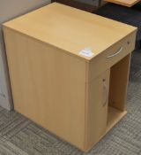 1 x Pedestal PC Tower Unit With Drawer - Keys Not Included - H60 x W46 x D60 cms - Ref SB139 - CL106