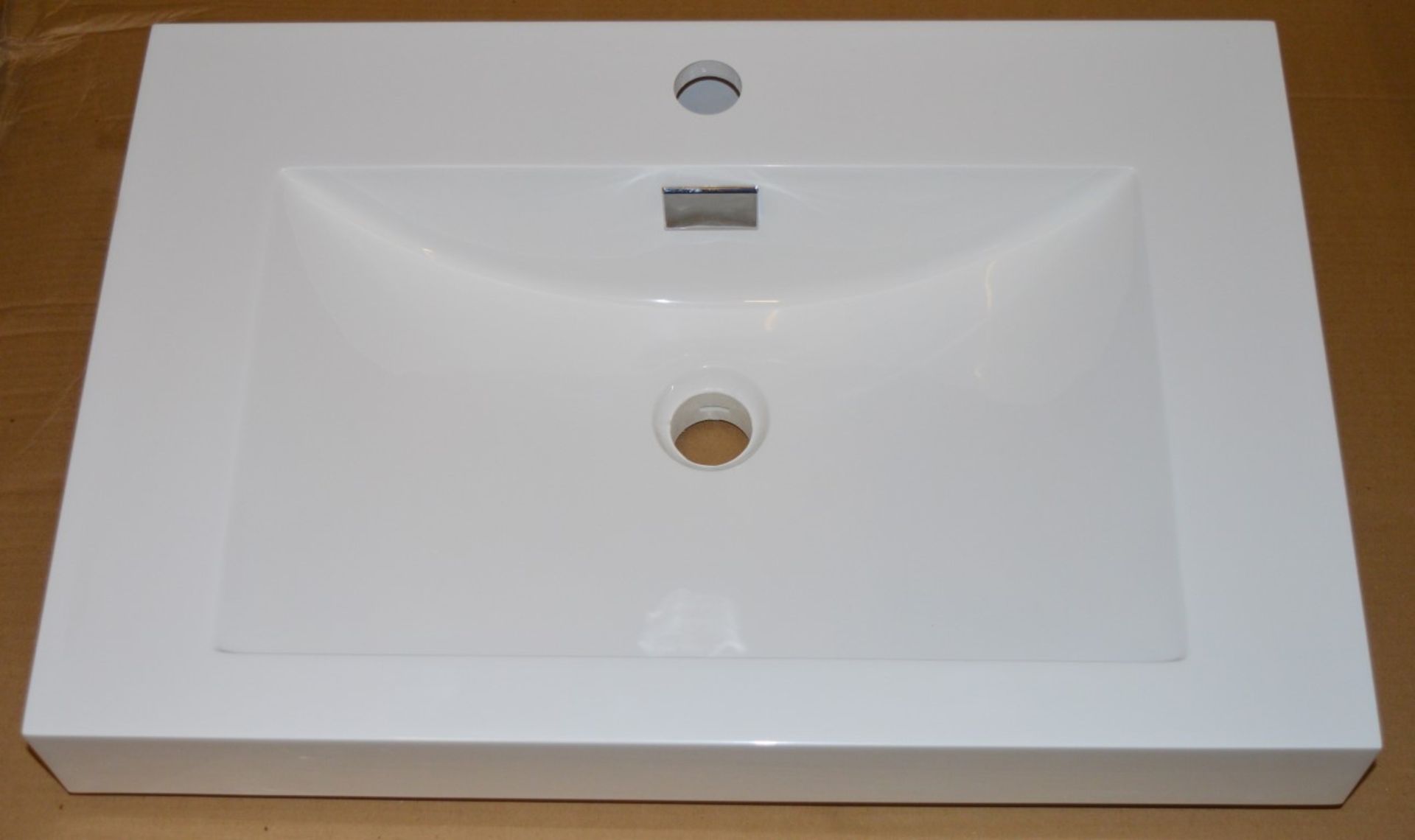 10 x Vogue Bathrooms JUNO Single Tap Hole Inset Sink Basins - 600mm Width - Product Code 1VFJU60 - - Image 7 of 7