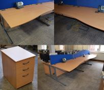 JOB LOT Quantity of OFFICE FURNITURE Includes 18 x Imperial Office Desks and 7 x Three Drawer