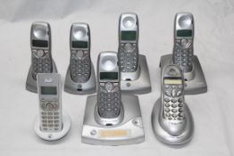7 x Assorted BT Cordless Phones  - Mostly Model: BT Diverse 6210 Including hub - In Working