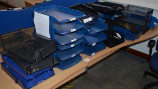 1 x Large Collection of A4 Offce Paper Trays - Various Styels Included - Lot to Include Approx 80