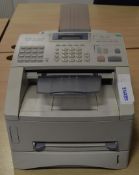 1 x Brother FAX 8360P Monochrome Laser Fax / Copier - 250 Sheets - 33.6 Kbps Fax - 14ppm Copy -