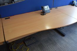 1 x Imperial Office Desk - Right Hand - Quality Beech Desk With Grey Coated Steel Frame - H71 x W160