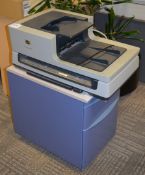 1 x HP Scanjet 8350 Document Scanner - 4800 dpi x 4800 dpi - With Drawer Pedestal Cabinet Stand -