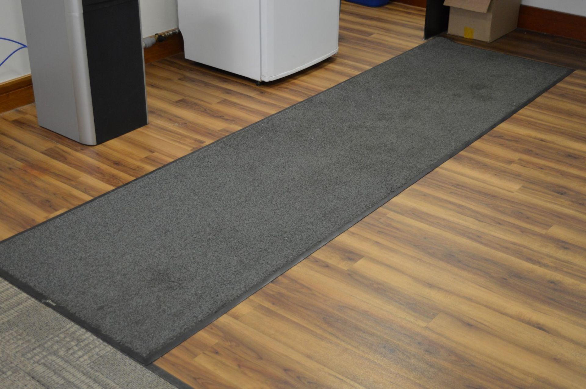 1 x Initial Entrance Floor Mat - Dark Grey With Rubber Backing - Fire Resistant - Helps Prevent