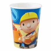 150 x Packs Of Amscan "Bob the Builder" Paper Party Cups - Each Pack Contains 8 x 250ml Cups -