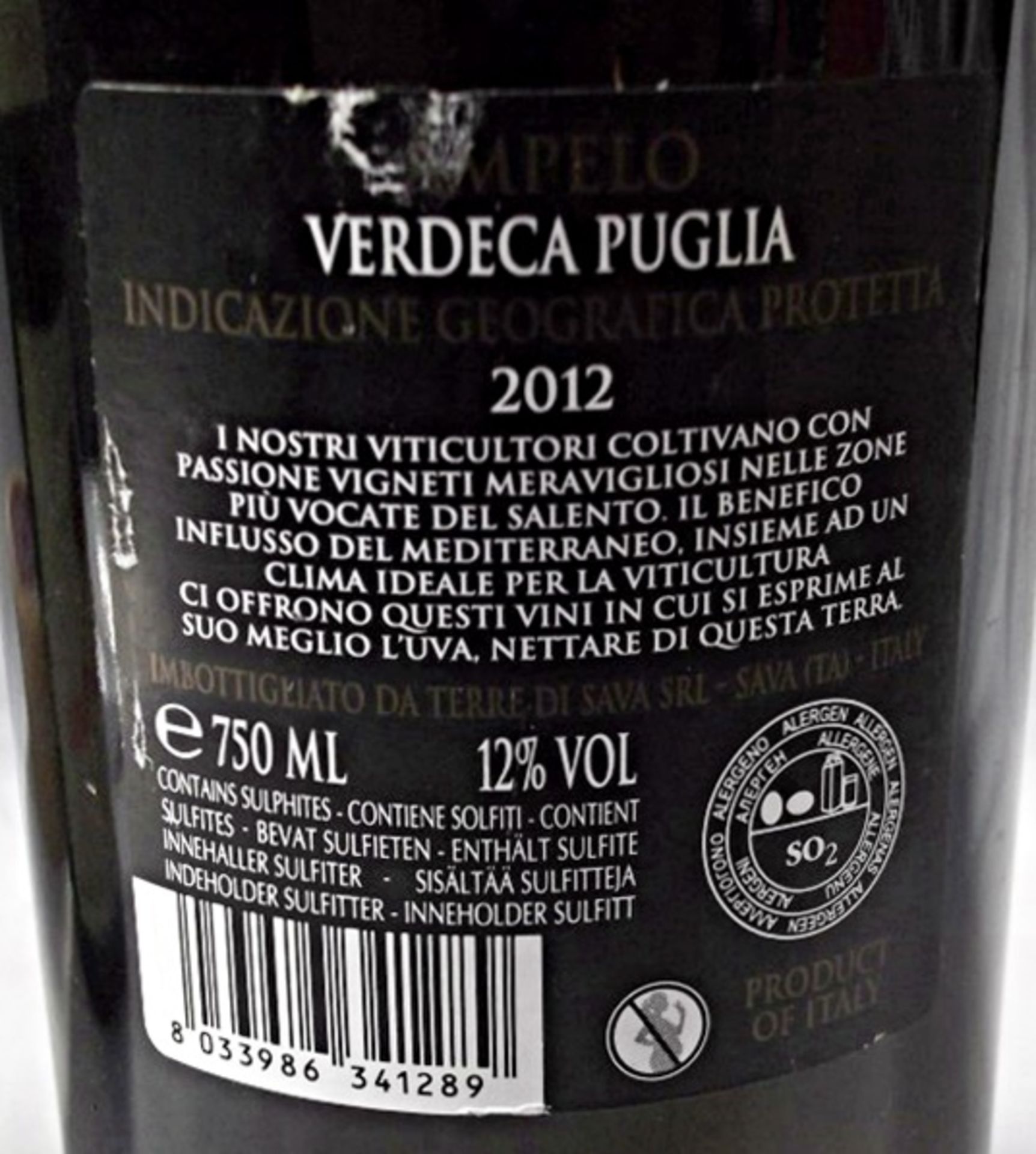 1 x Luccarelli Ampelo Verdeca Puglia IGT, Italy – 2012 - Bottle Size 75cl - Volume 12% - Ref W1029 - - Image 2 of 3