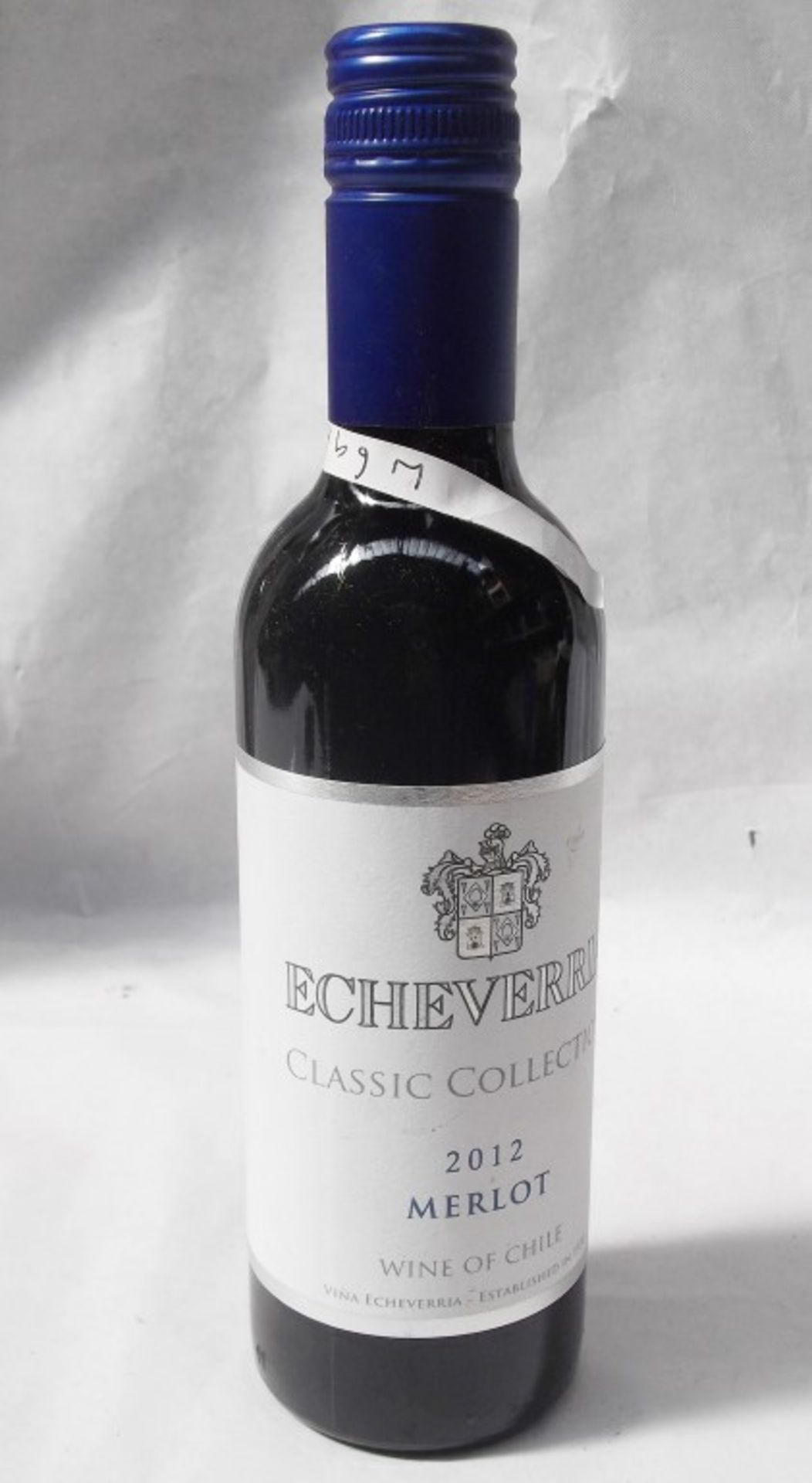 1 x Echeverria Classic Collection Merlot 2012 – 2012 - 375ml Bottle - Volume 13.5% - Ref W698 -