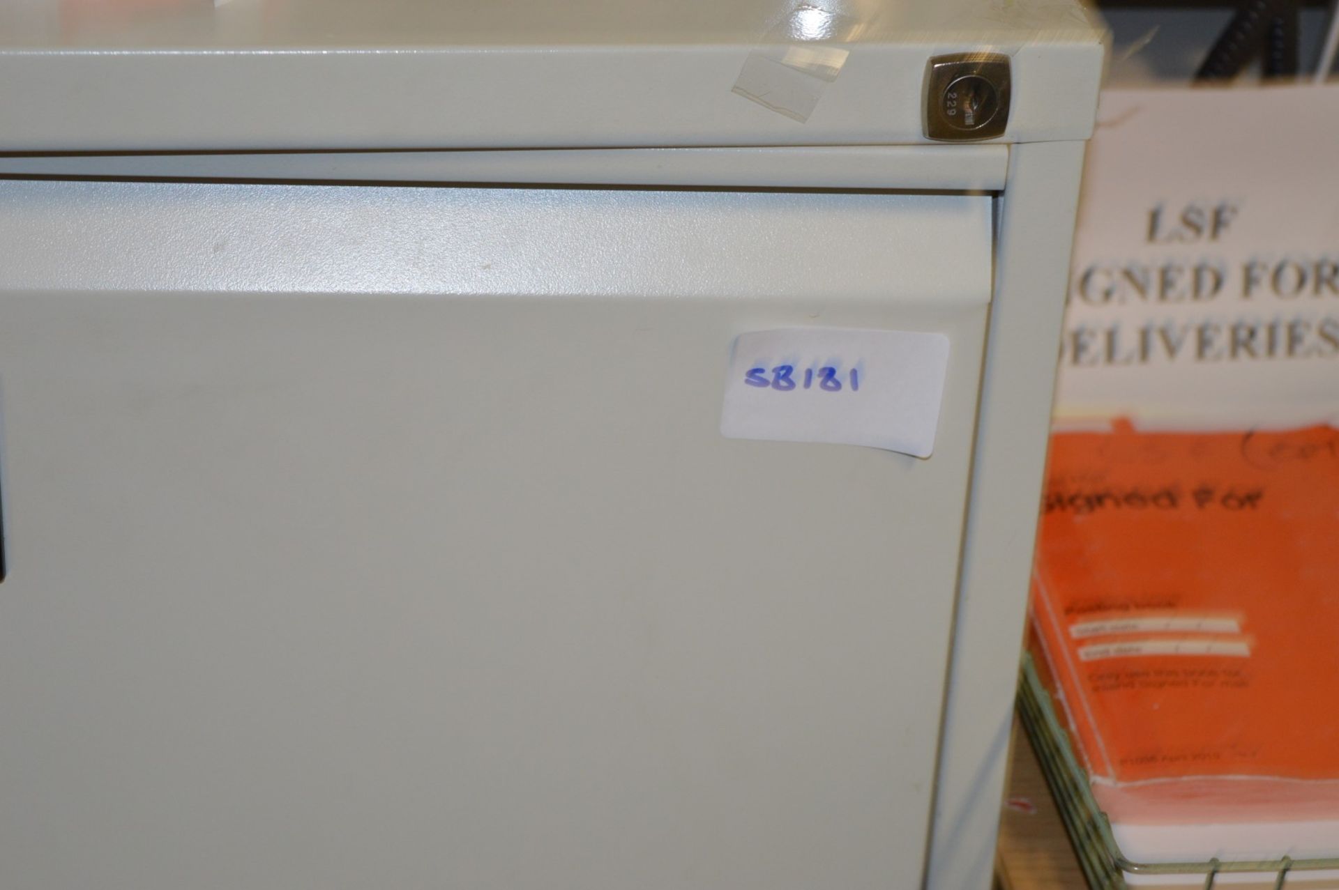 1 x Three Drawer Filing Cabinet - No Key Included - Faulty Drawers Need Adjustments - H101 x W47 x - Image 2 of 2